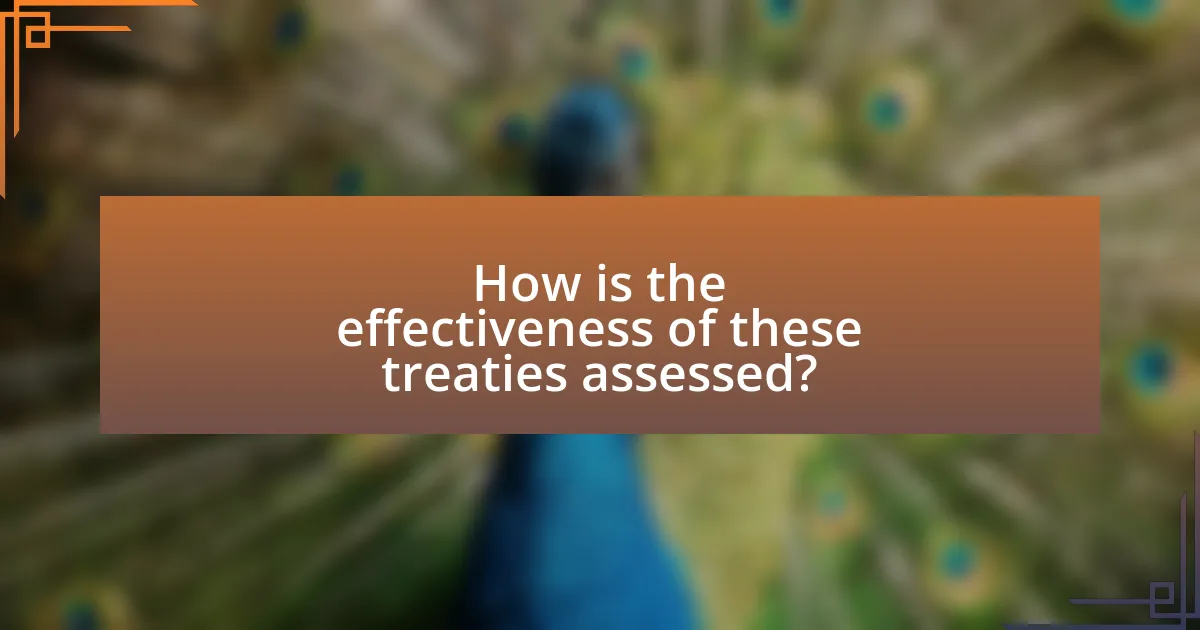 How is the effectiveness of these treaties assessed?